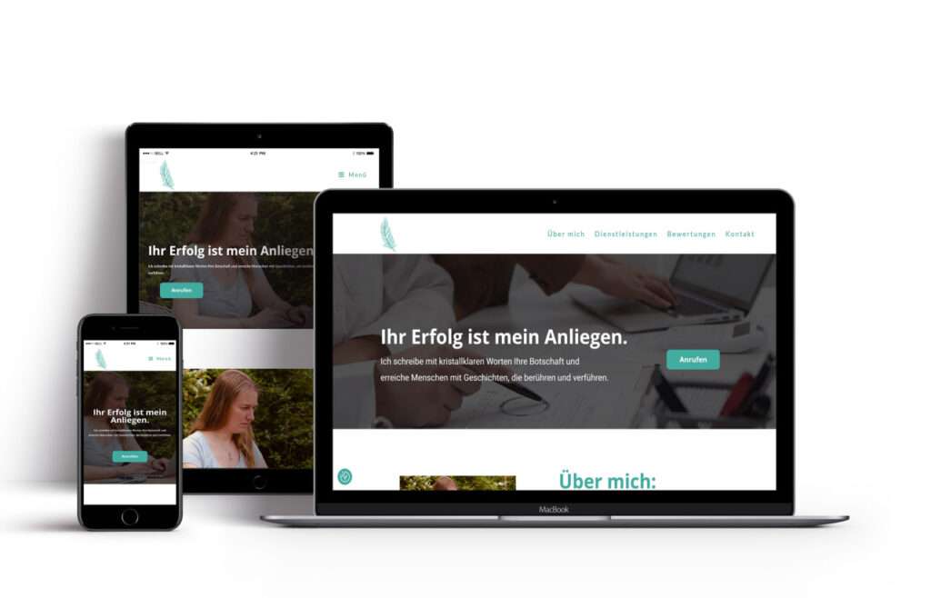SEO agentur in Lübeck Northbay - Webdesign MockUp - Schreibexpertin