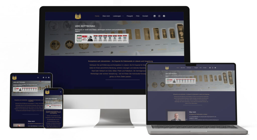Webdesign SEO Agentur Lübeck Northbay Digital & Design Webseite Edelmetalle Lübeck