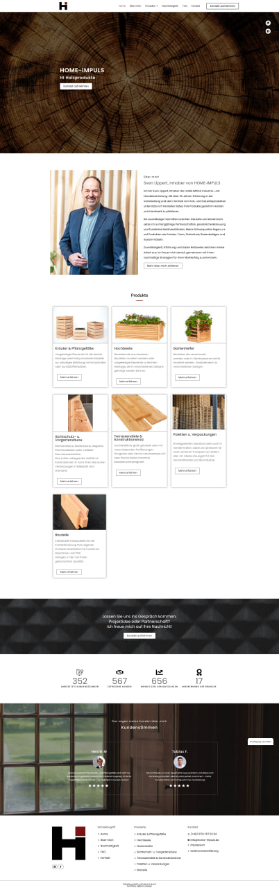 Webdesign SEO Agentur Lübeck Northbay Digital & Design Webseite Home Impuls Holzprodukte