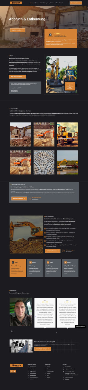 Webdesign SEO Agentur Lübeck Northbay Digital & Design Webseite Tiefbau Jonasson